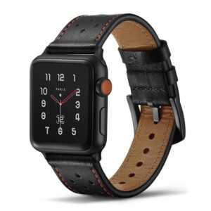 Leather apple watch band mens