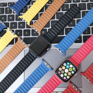 Leather Apple Watch 6 Band for Series 3 4 & 5