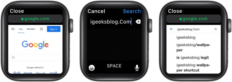 How to search the web on your apple watch